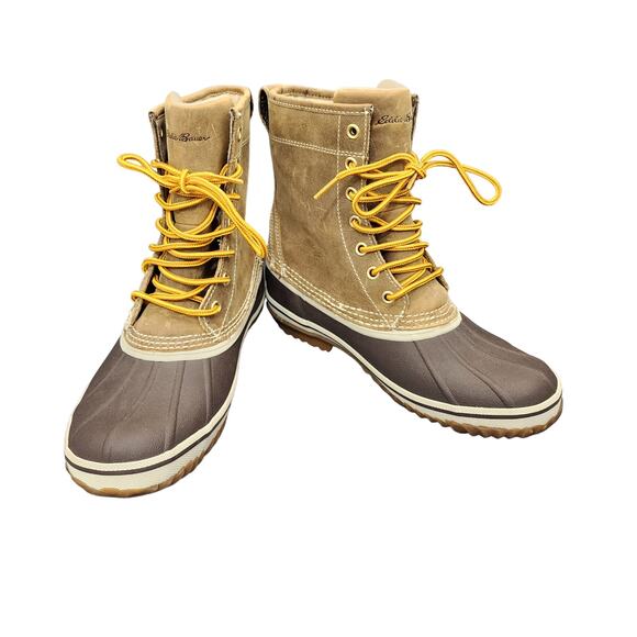 Eddie Bauer Rubber Duck Boots 8 Thermafill 200g Insulation Weatheredge Hunt Pack - Picture 1 of 16